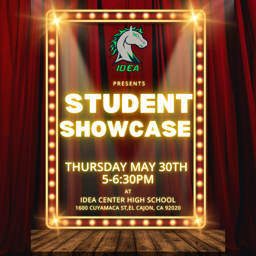 student showcase may 30th, 5-6:30pm
