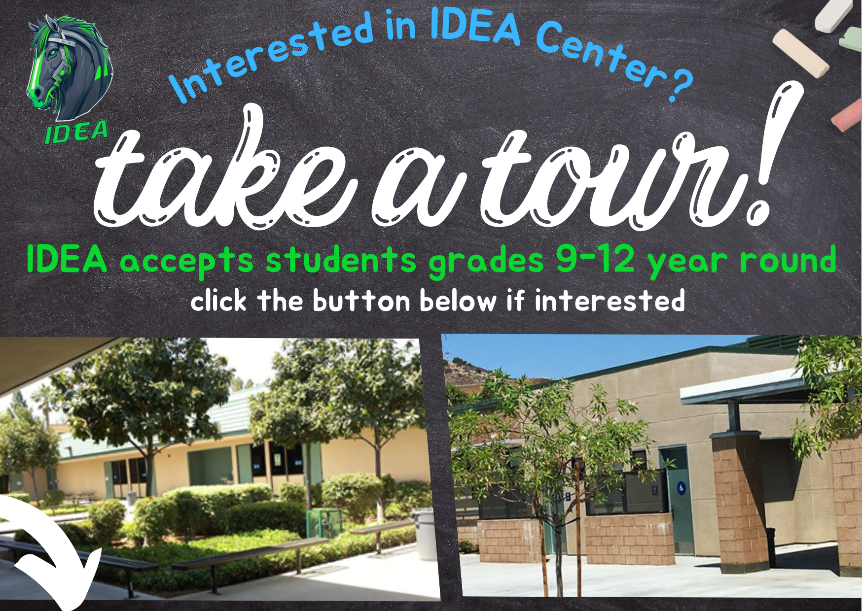 Interested in IDEA Center? Schedule a tour! We accept students year round and are a public high school