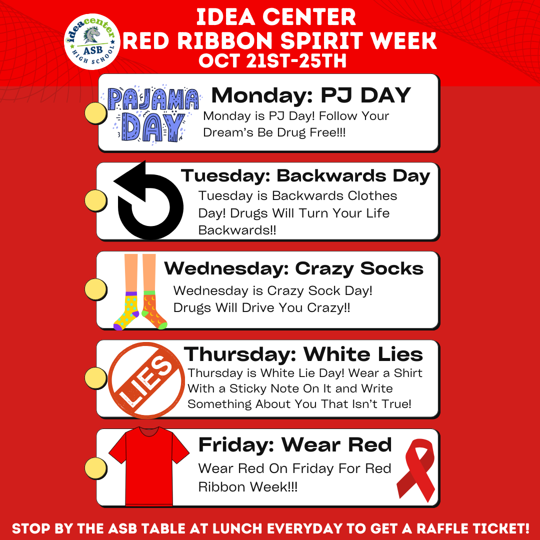 red ribbon week spirit days