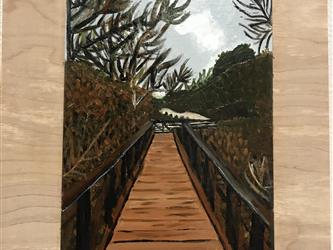 A painting of a bridge