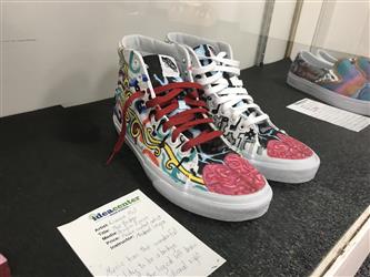 A painted pair of shoes